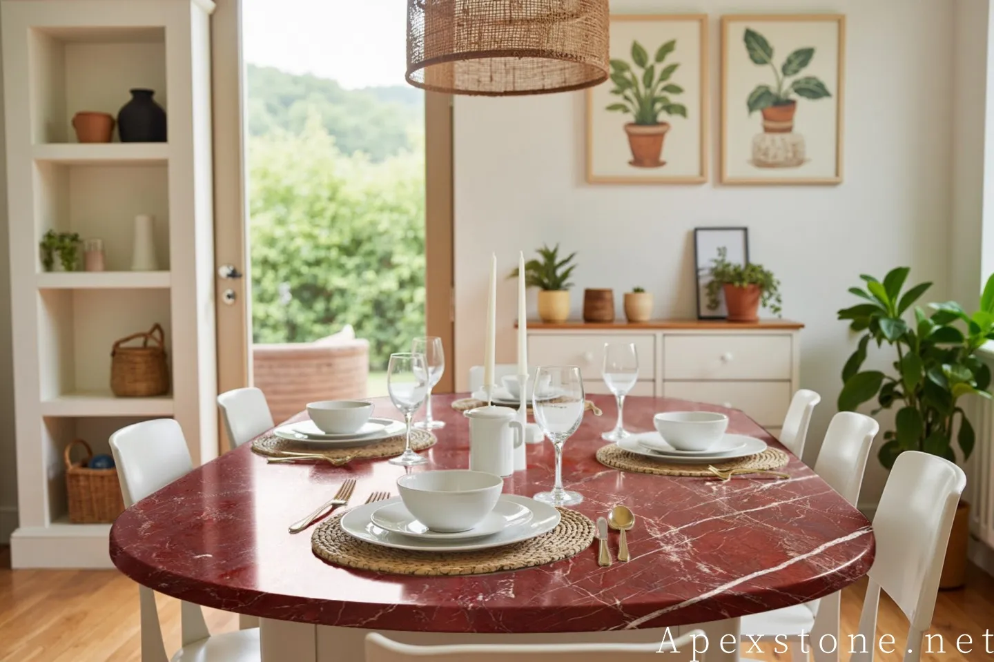 RossoFiorentinoQuartzitediningideas74 RossoFiorentinoQuartzitediningideas74