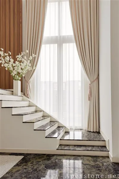 Stone Real Cartier Pasos de escalera de mármol gris